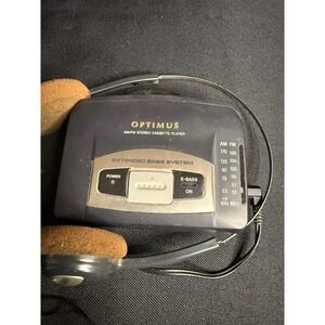 Vtg Optimus SCP—93 14-1236 Portable AM/FM Stereo Radio Cassette Player Walkman